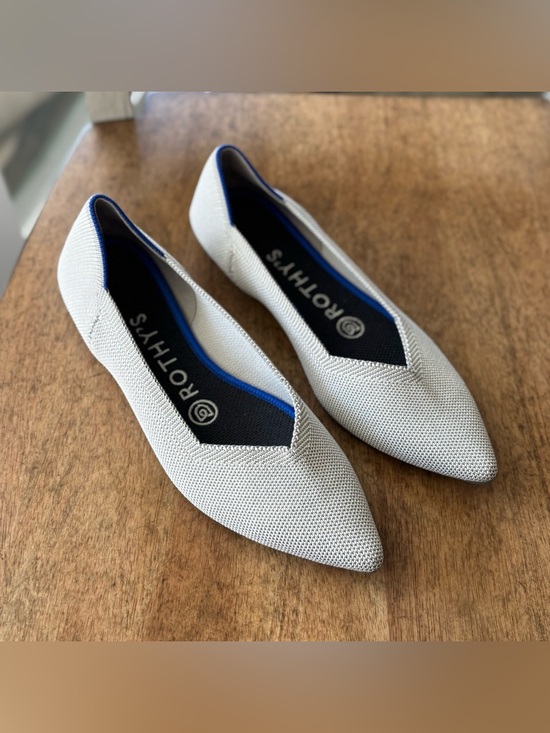 Rothy's Shoes - Rothy’s The Point Birdseye Flax Light Grey Flats